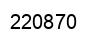 Number 220870 black image