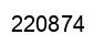Number 220874 black image
