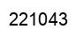 Number 221043 black image