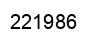 Number 221986 black image