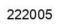 Number 222005 black image