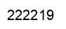 Number 222219 black image