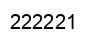 Number 222221 black image