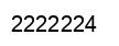 Number 2222224 black image