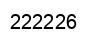 Number 222226 black image