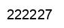Número 222227 imagen negro