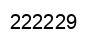 Number 222229 black image