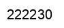 Number 222230 black image