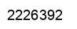 Number 2226392 black image