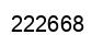 Number 222668 black image