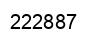 Number 222887 black image