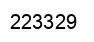 Number 223329 black image