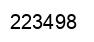 Number 223498 black image