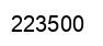 Number 223500 black image