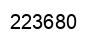 Number 223680 black image