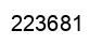 Number 223681 black image