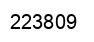 Number 223809 black image