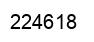 Number 224618 black image