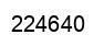 Number 224640 black image