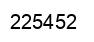 Number 225452 black image