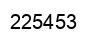 Number 225453 black image