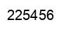 Number 225456 black image