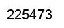 Number 225473 black image