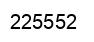 Number 225552 black image