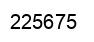 Number 225675 black image