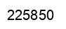 Number 225850 black image