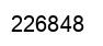 Number 226848 black image