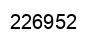 Number 226952 black image