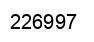 Number 226997 black image