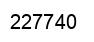 Number 227740 black image