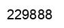 Number 229888 black image