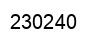 Number 230240 black image
