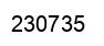 Number 230735 black image