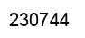 Number 230744 black image