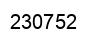 Number 230752 black image
