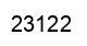 Number 23122 black image