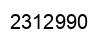 Number 2312990 black image