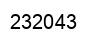 Number 232043 black image
