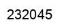 Number 232045 black image