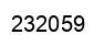 Number 232059 black image