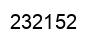 Number 232152 black image