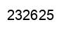 Number 232625 black image