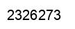 Number 2326273 black image