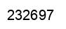 Number 232697 black image