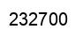 Number 232700 black image