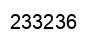 Number 233236 black image